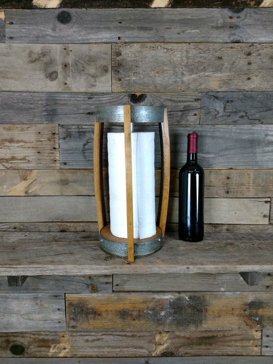 Counter Top Paper Towel Holder - Serviette - Reclaimed California wine barrels. 100% Recycled!