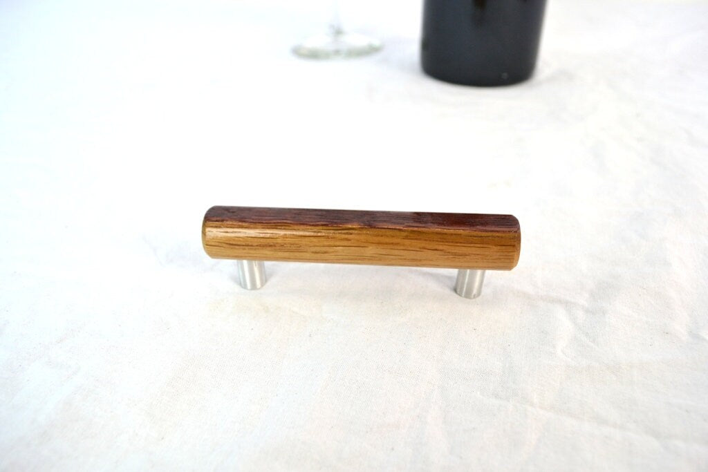 Wine Barrel Pull / Handle "Tarik" made from retired Napa California wine barrels  - 100% Recycled!