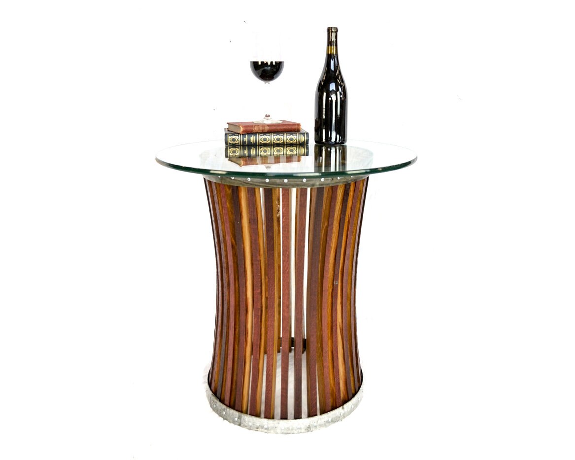 Wine Barrel Side Table - Ardesia - Made from retired California wine barrels. 100% Recycled!