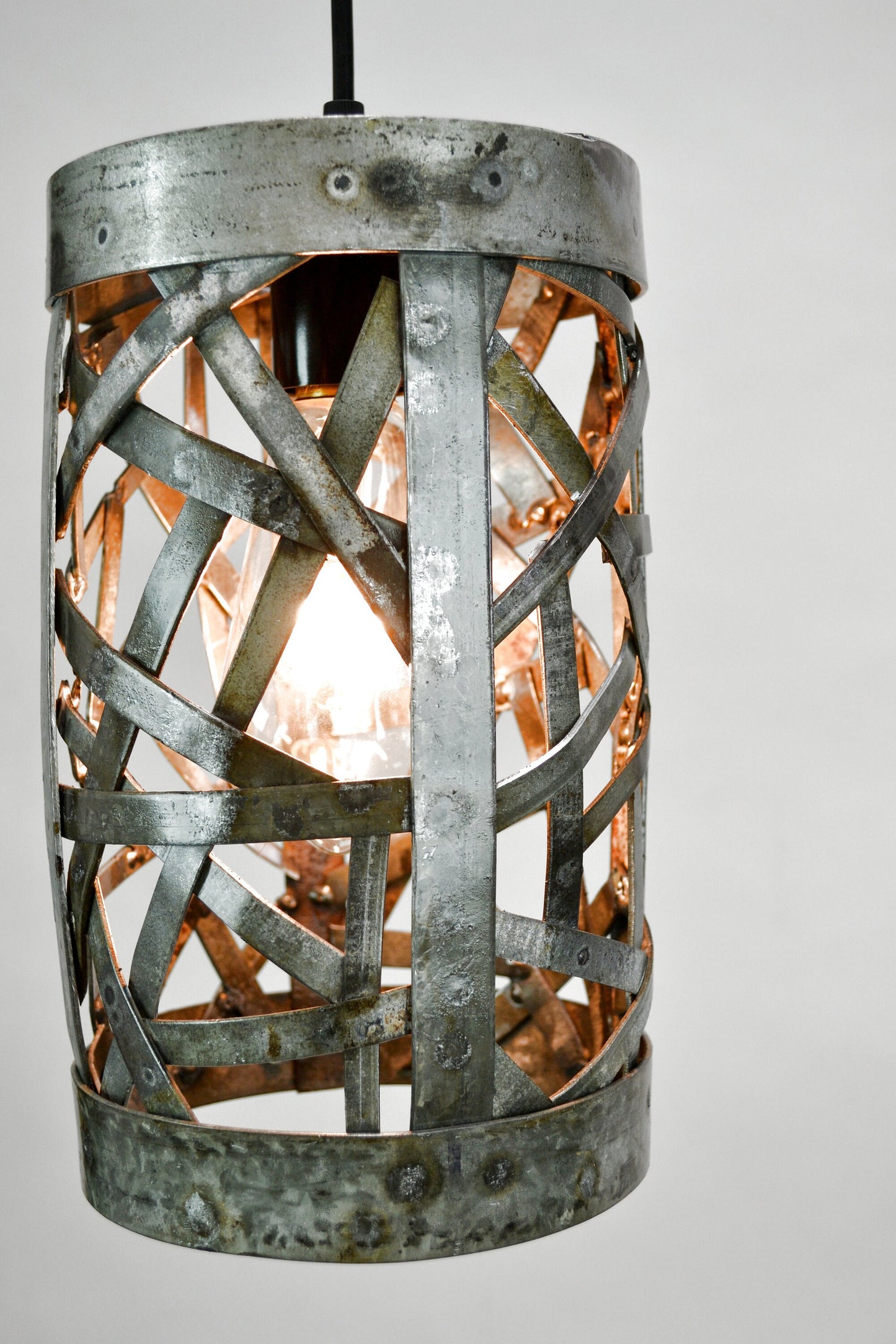 Wine Barrel Pendant Light - Valiina - Made from retired Napa wine barrel rings 100%. Recycled!