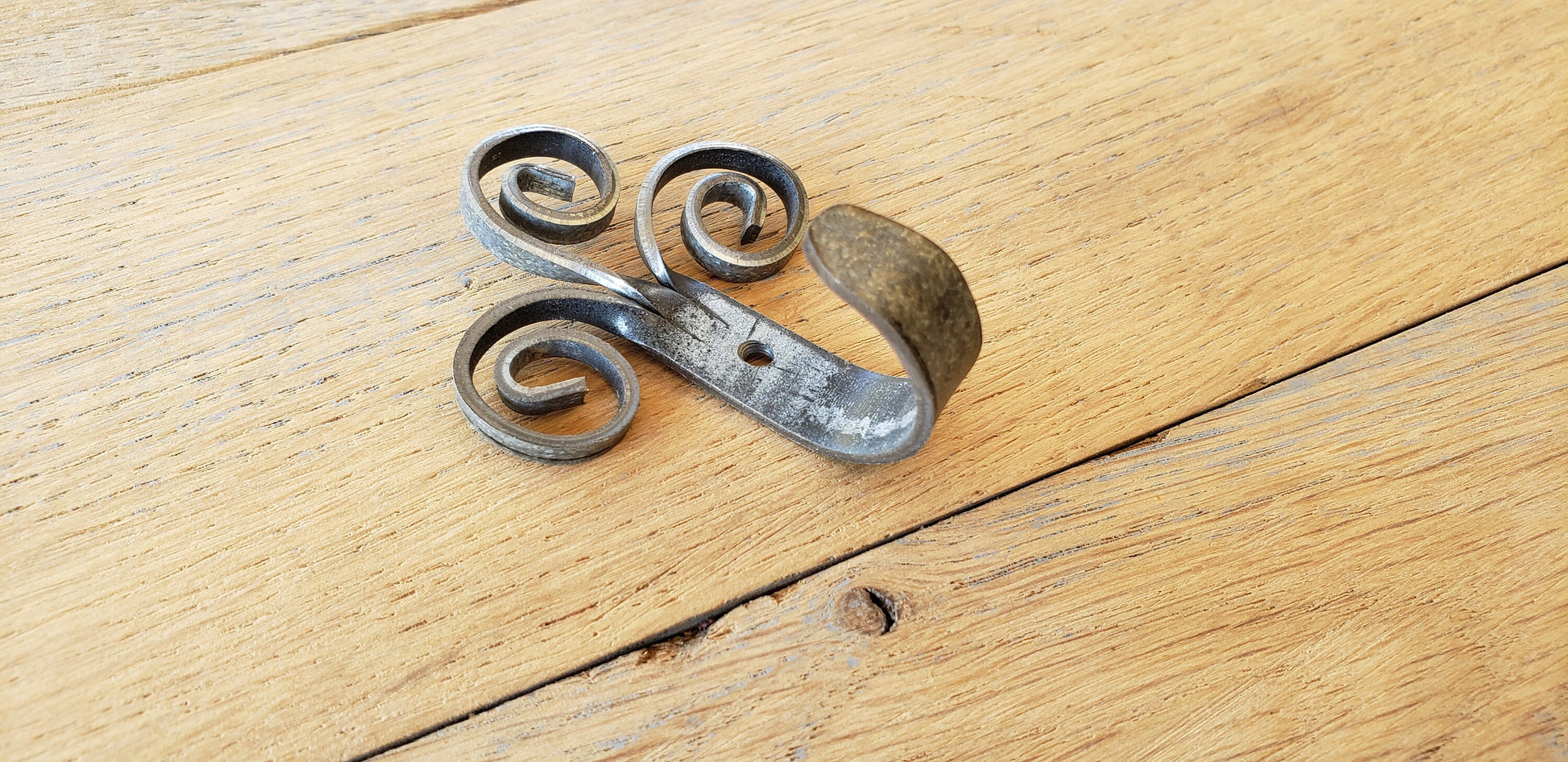 Wine Barrel Ring Wall Hooks - Florina - Set of 3 Made from retired California wine barrel rings. 100% Recycled!