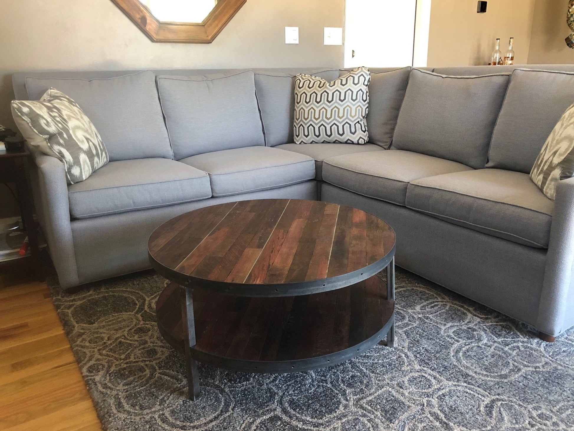 Wine Barrel Coffee Table - Kolo - Made from large reclaimed California oak wine tanks 100% Recycled!