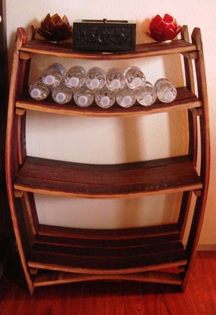 Wine Barrel Bookcase - Capezzana - made from retired Napa wine barrels 100% Recycled!