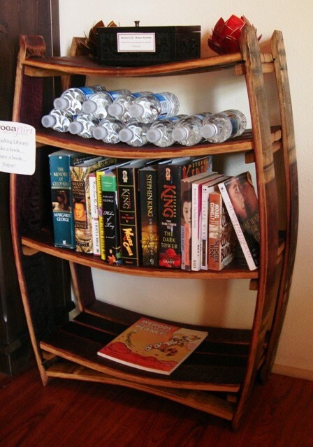 Wine Barrel Bookcase - Capezzana - made from retired Napa wine barrels 100% Recycled!