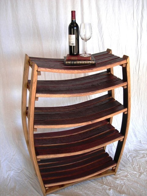 Wine Barrel Bookcase - Medici - Made from retired California wine barrels - 100% Recycled!