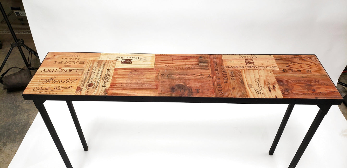 Wine Barrel Entry or Sofa Table - Besta - Made from reclaimed wine barrels and wine crates. 100% Recycled!