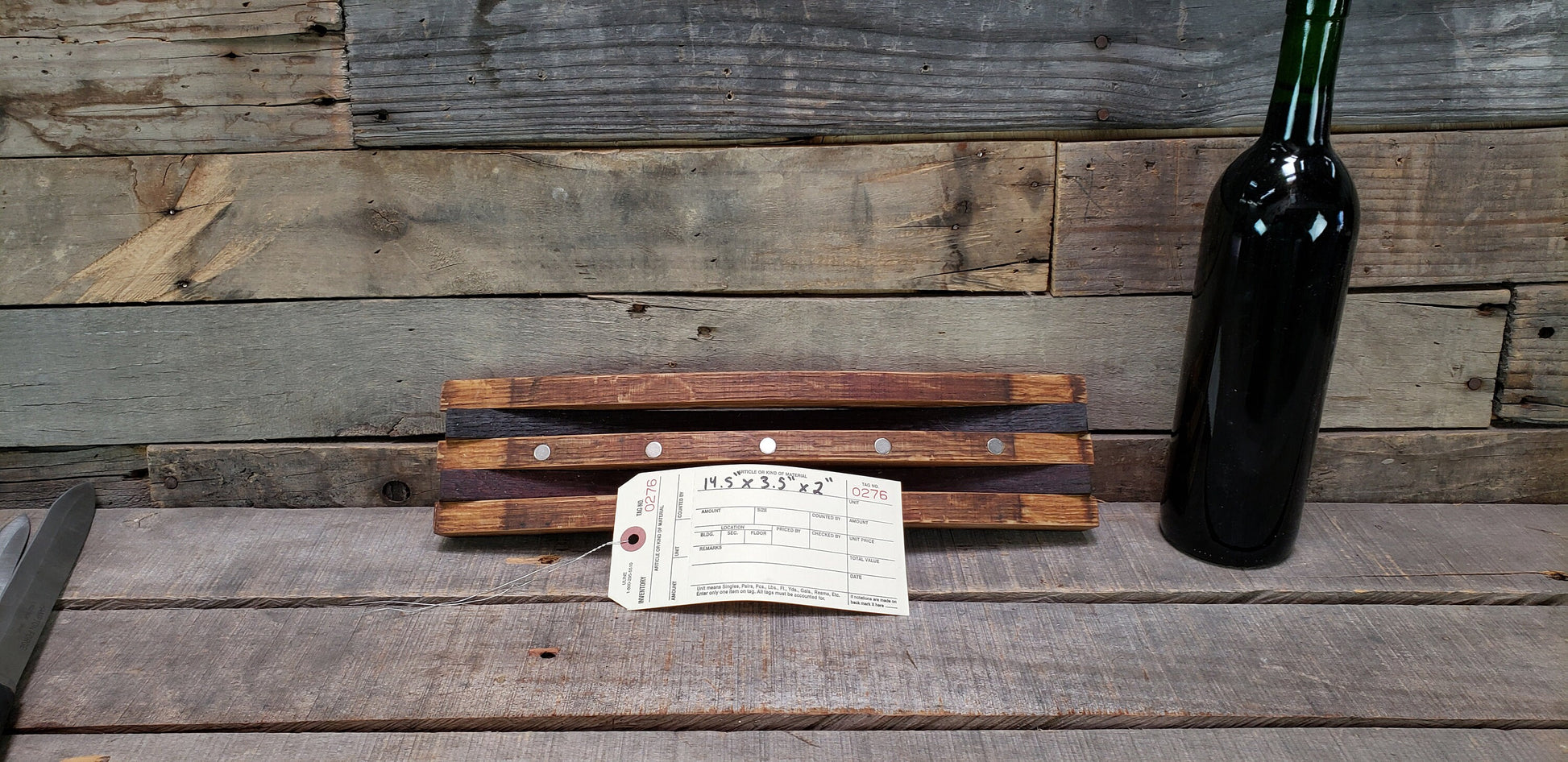 Wine Barrel Magnetic Knife Rack - Auivi - Made from retired Barrels. 100% Recycled!