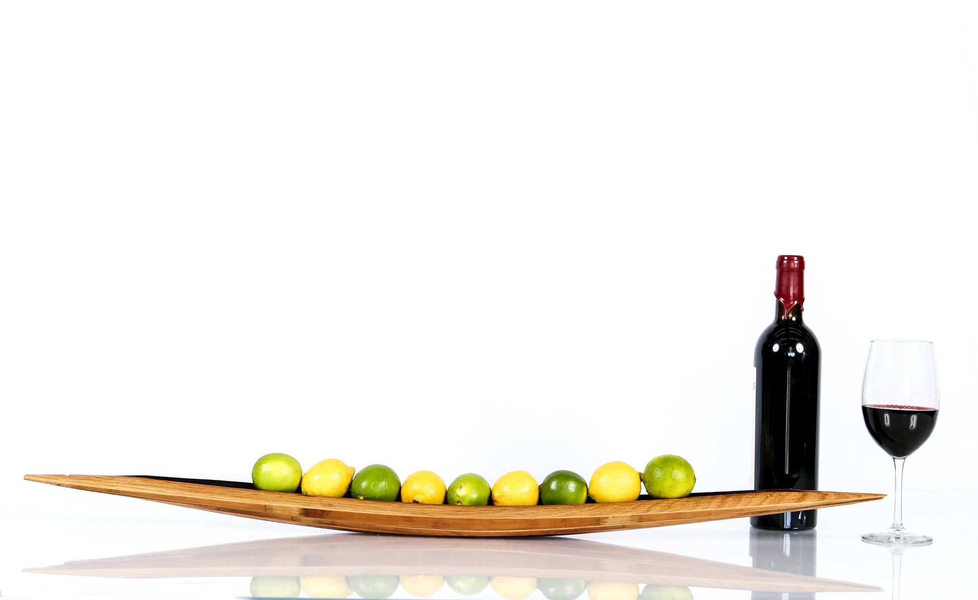 Wine Stave Fruit Tray - Batur - Made from reclaimed California wine barrels. 100% Recycled!