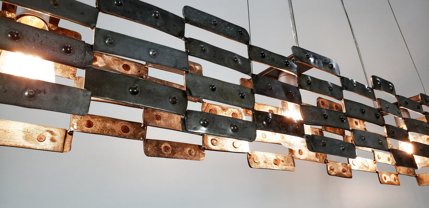 Wine Barrel Ring Chandelier - Veza Island - Made from retired California wine barrel rings 100% Recycled!!