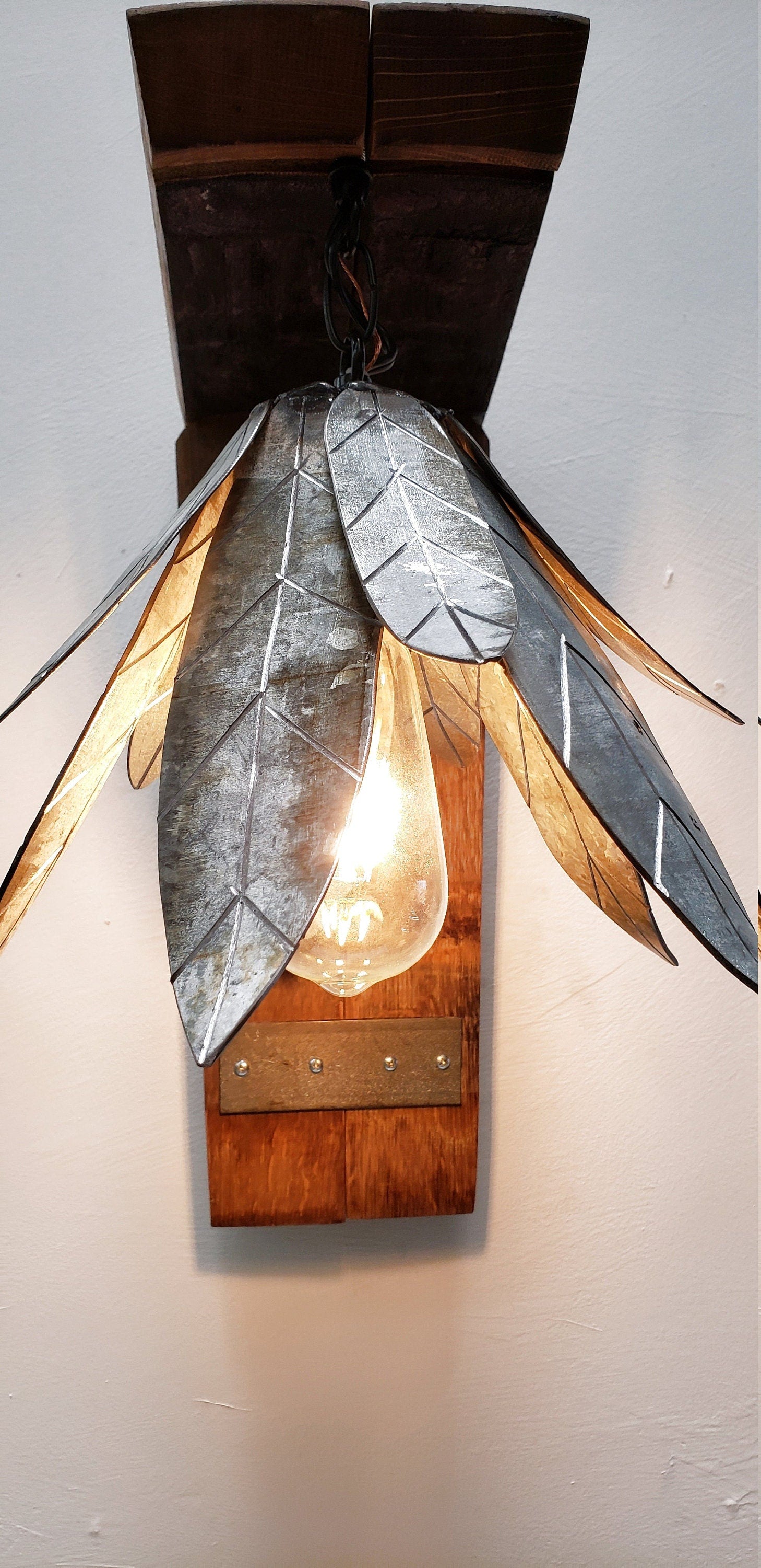 Wine Barrel Wall Sconce - Lapas - Made from retired California wine barrels. 100% Recycled!