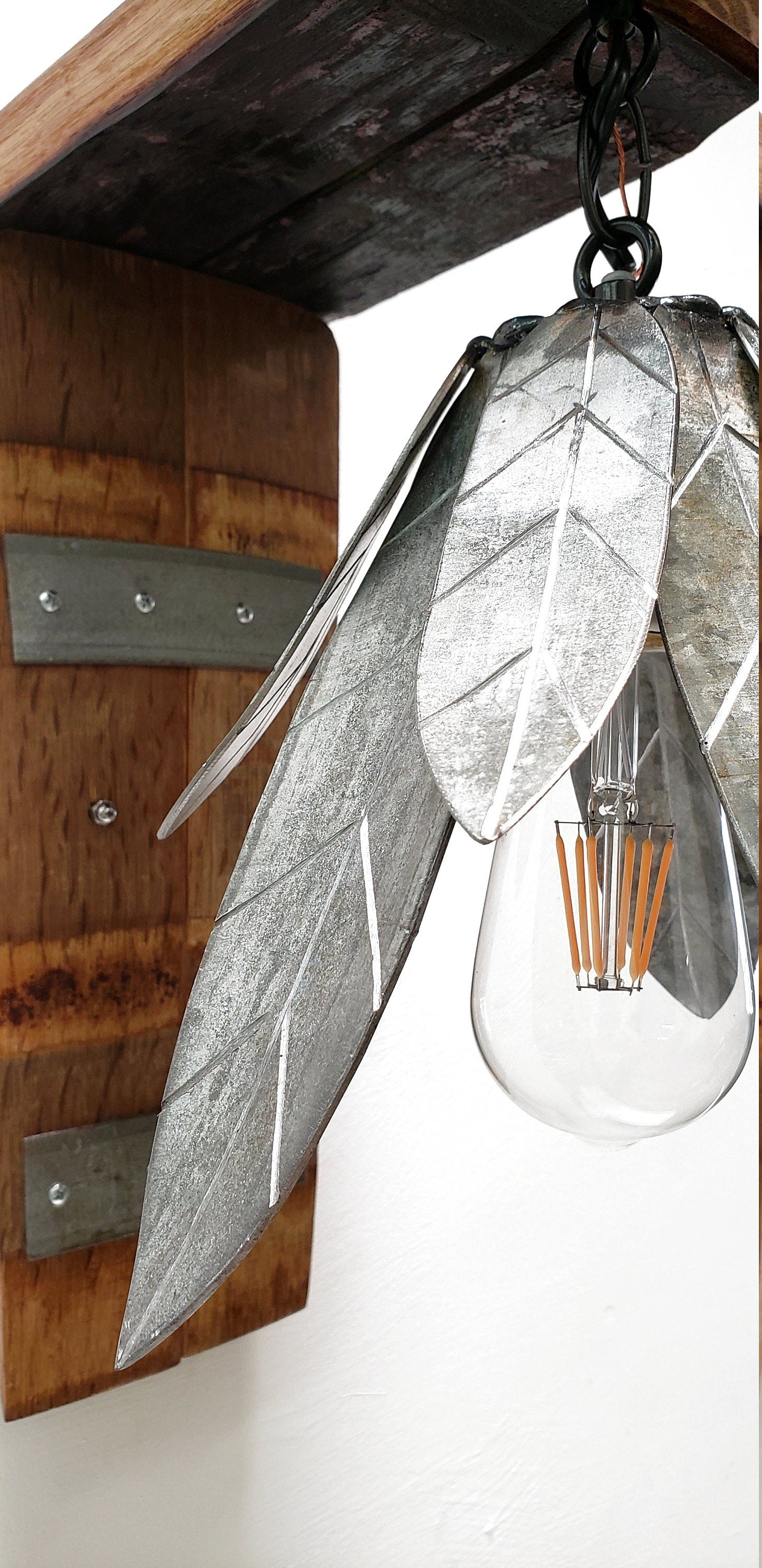 Wine Barrel Wall Sconce - Lapas - Made from retired California wine barrels. 100% Recycled!