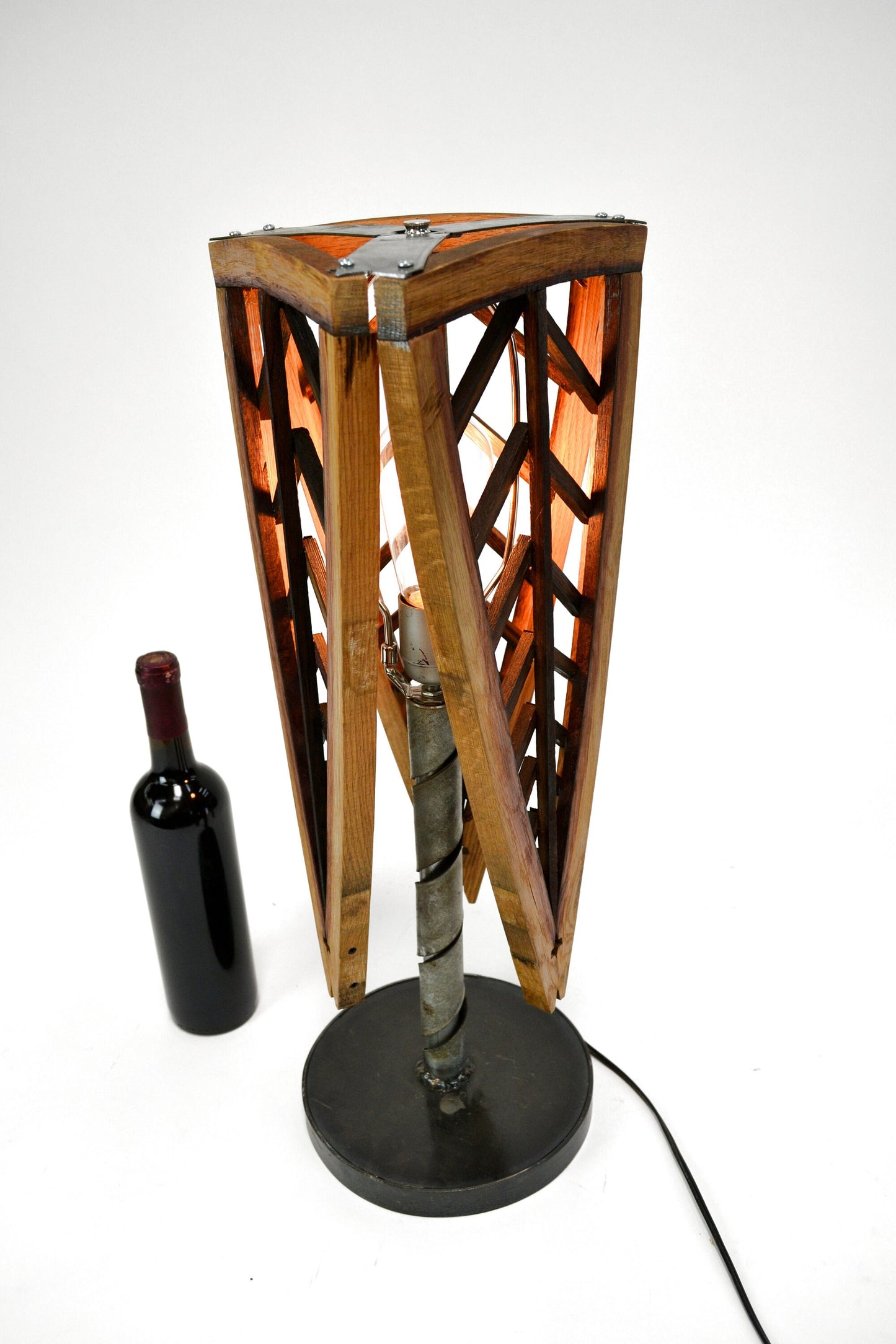 Wine Barrel Desk Lamp - Belati - Made from retired California wine barrels. 100% Recycled!