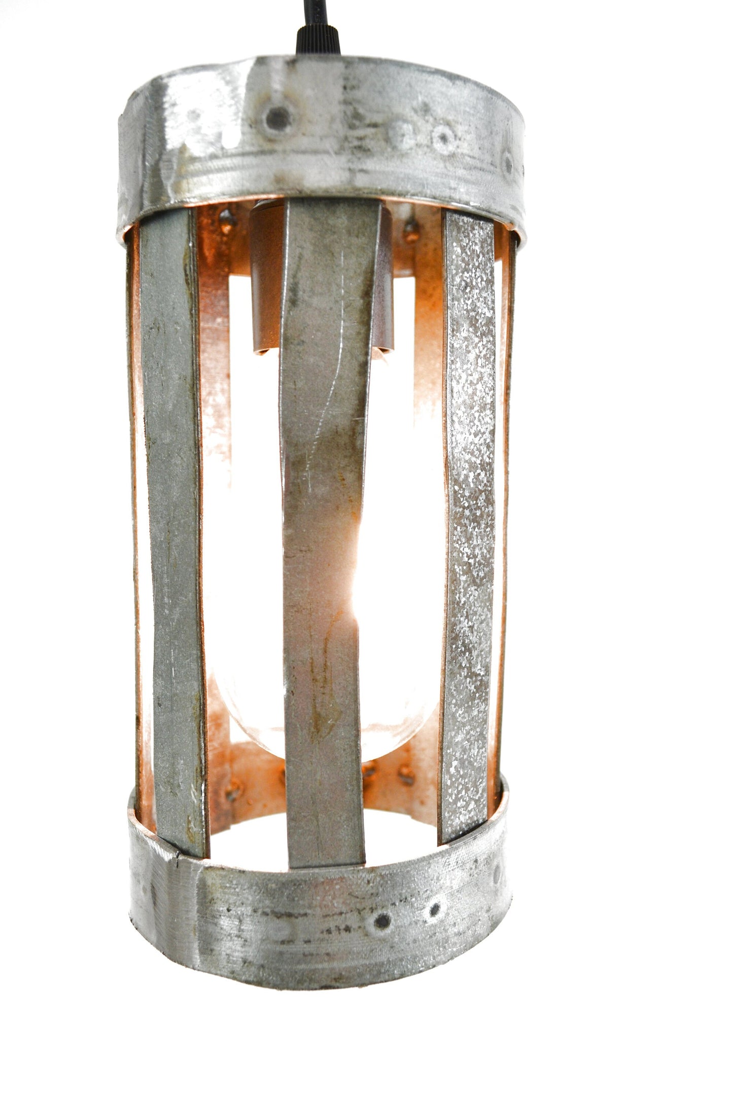 Wine Barrel Ring Pendant Light - Mini Valec - Made from retired CA wine barrel rings. 100% Recycled!
