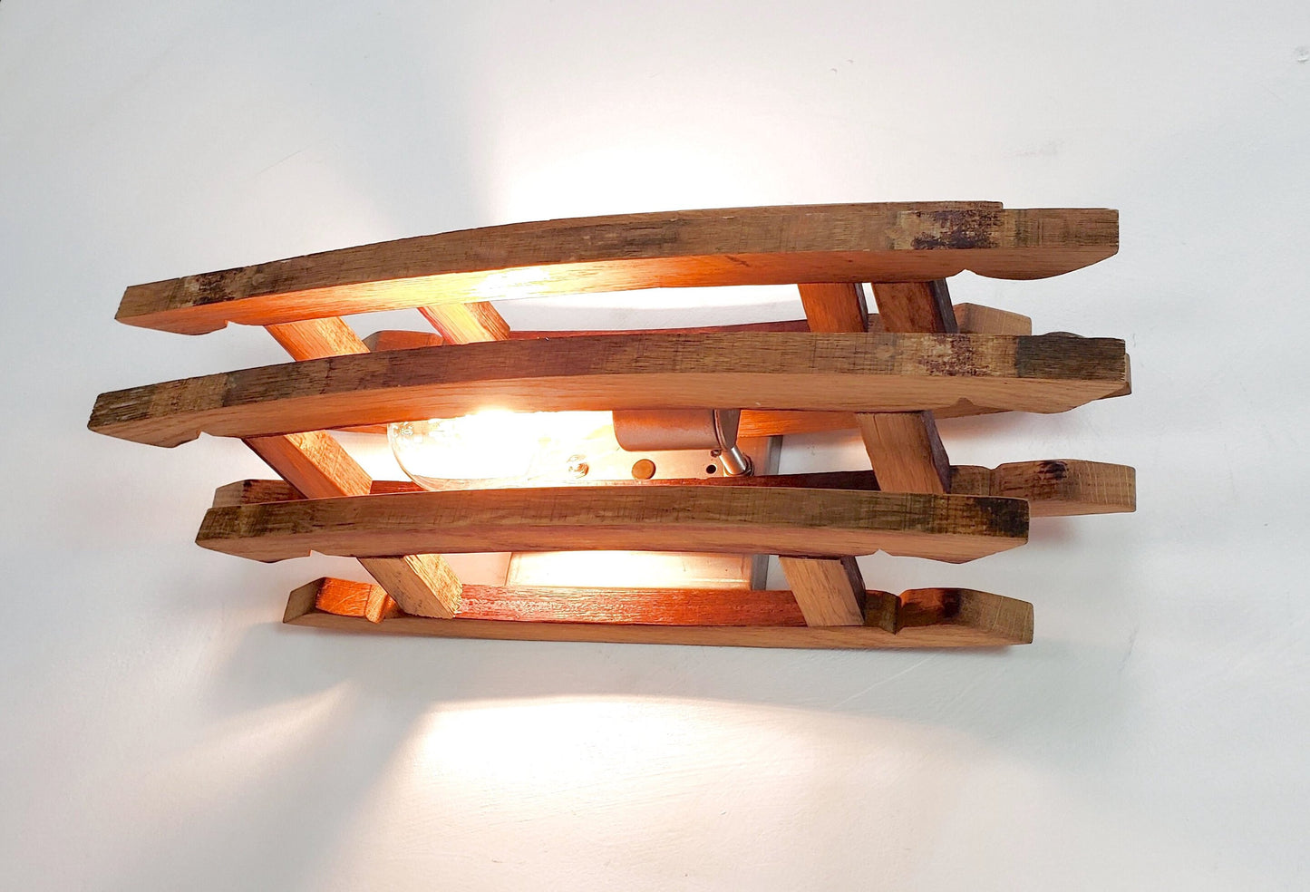 Wine Barrel Wall Sconce - Menuma - Made from reclaimed California wine barrels. 100% Recycled & Free US Shipping!