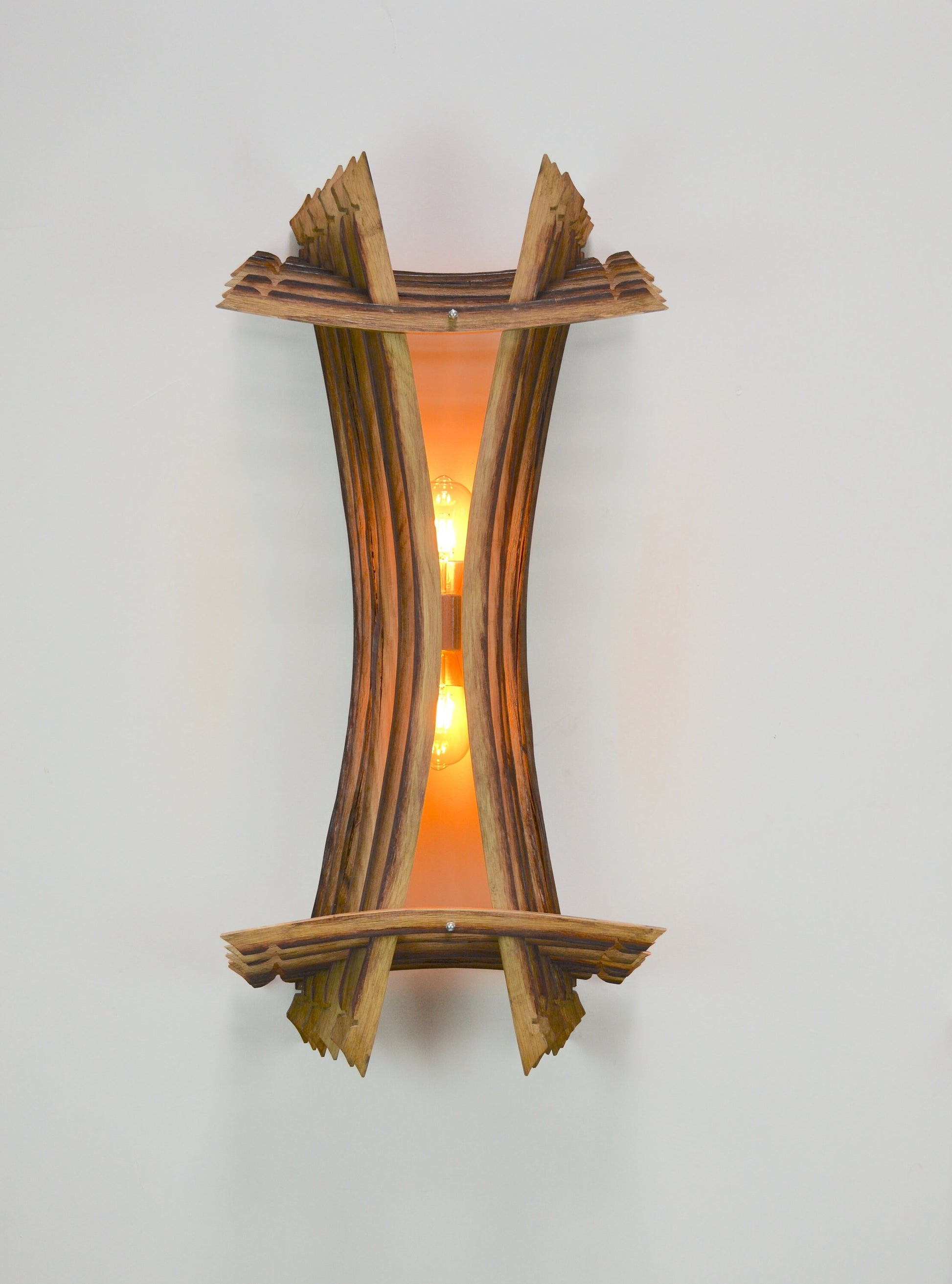 Wine Barrel Wall Sconce - Tagata - Made from retired California wine barrels 100% Recycled!