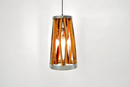 Wine Barrel Pendant Light - Bujur - Made from retired Napa wine barrels 100% Recycled!