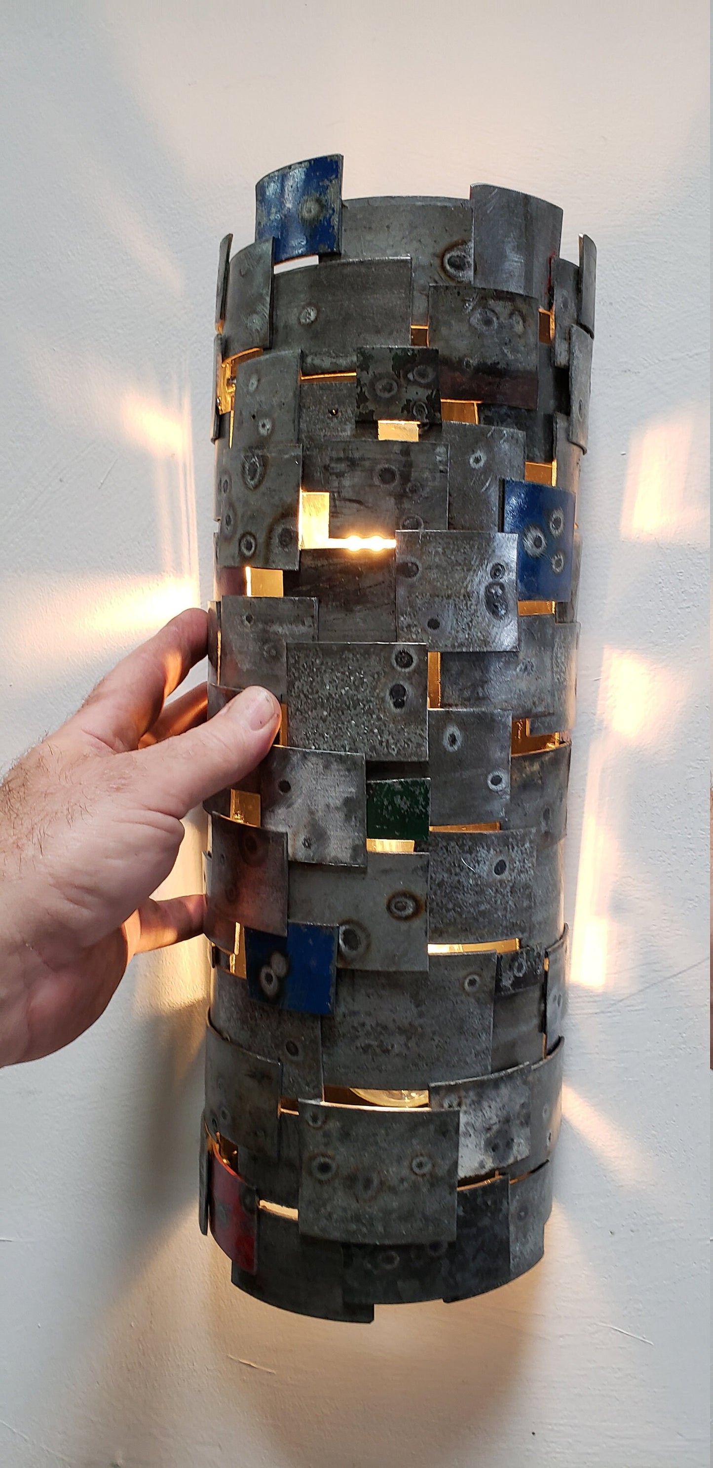 Wine Barrel Wall Sconce - Hodi - Made from Retired California wine barrel rings. 100% Recycled!