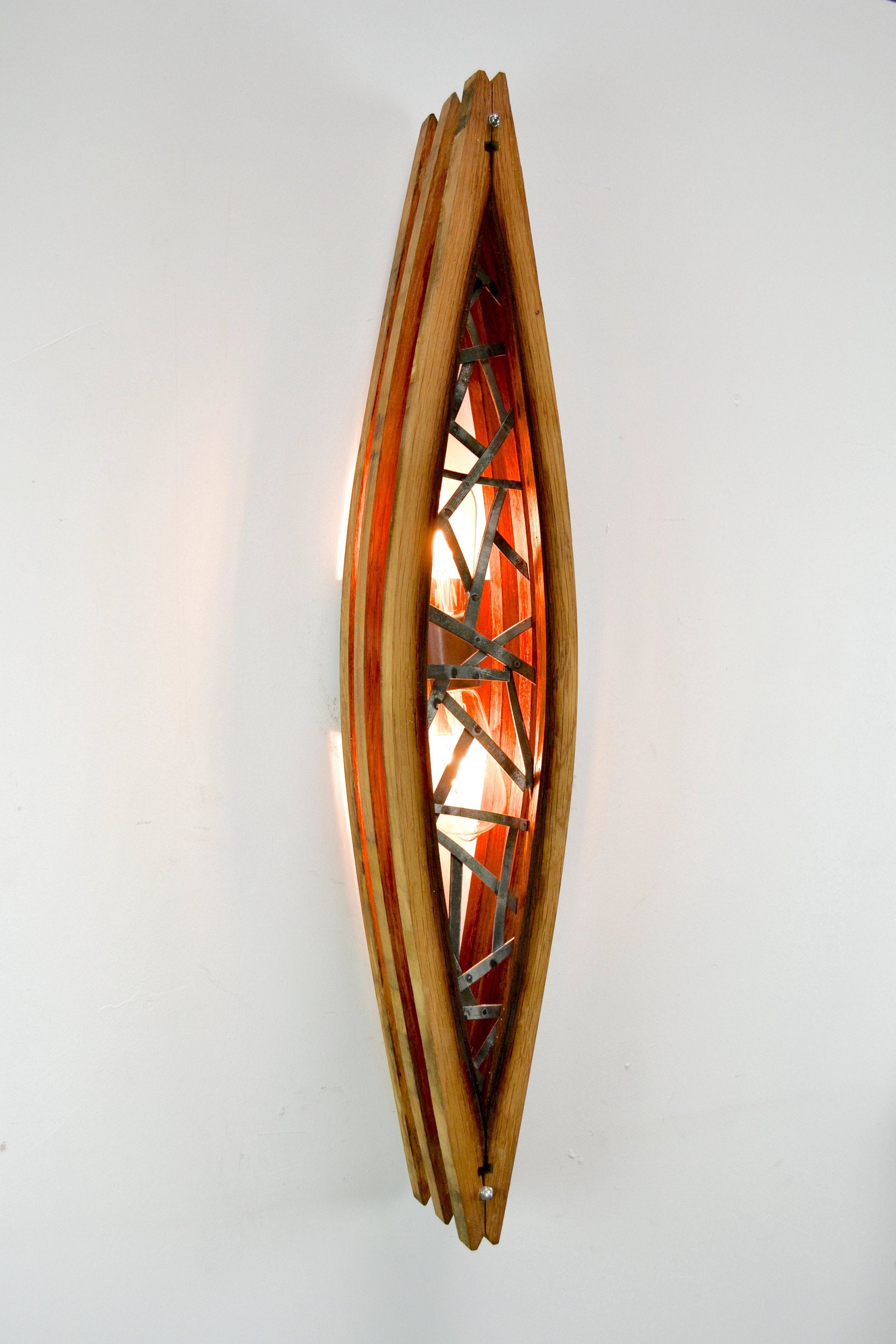 Wine Barrel Wall Sconce - Rawak - Made from retired California wine barrels 100% Recycled!