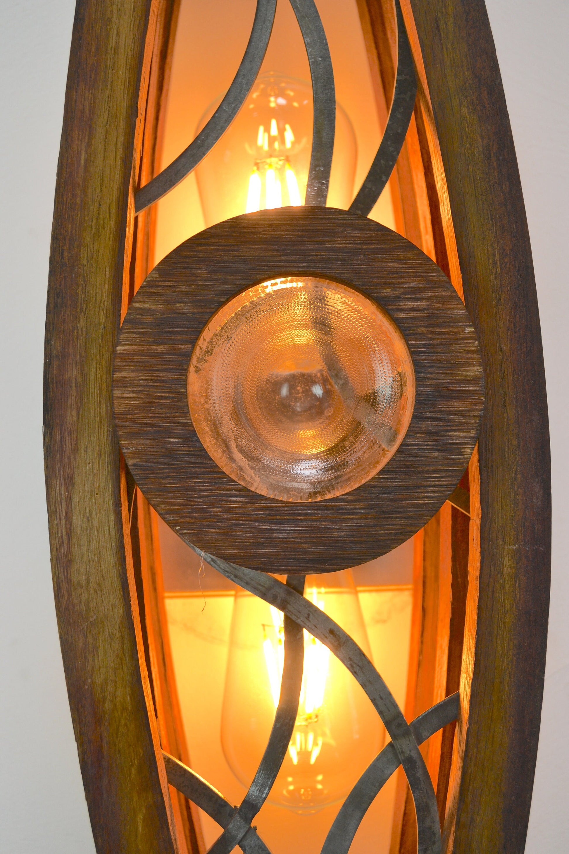 Wine Barrel Wall Sconce - Pestana - Made from Retired California wine barrels. 100% Recycled!