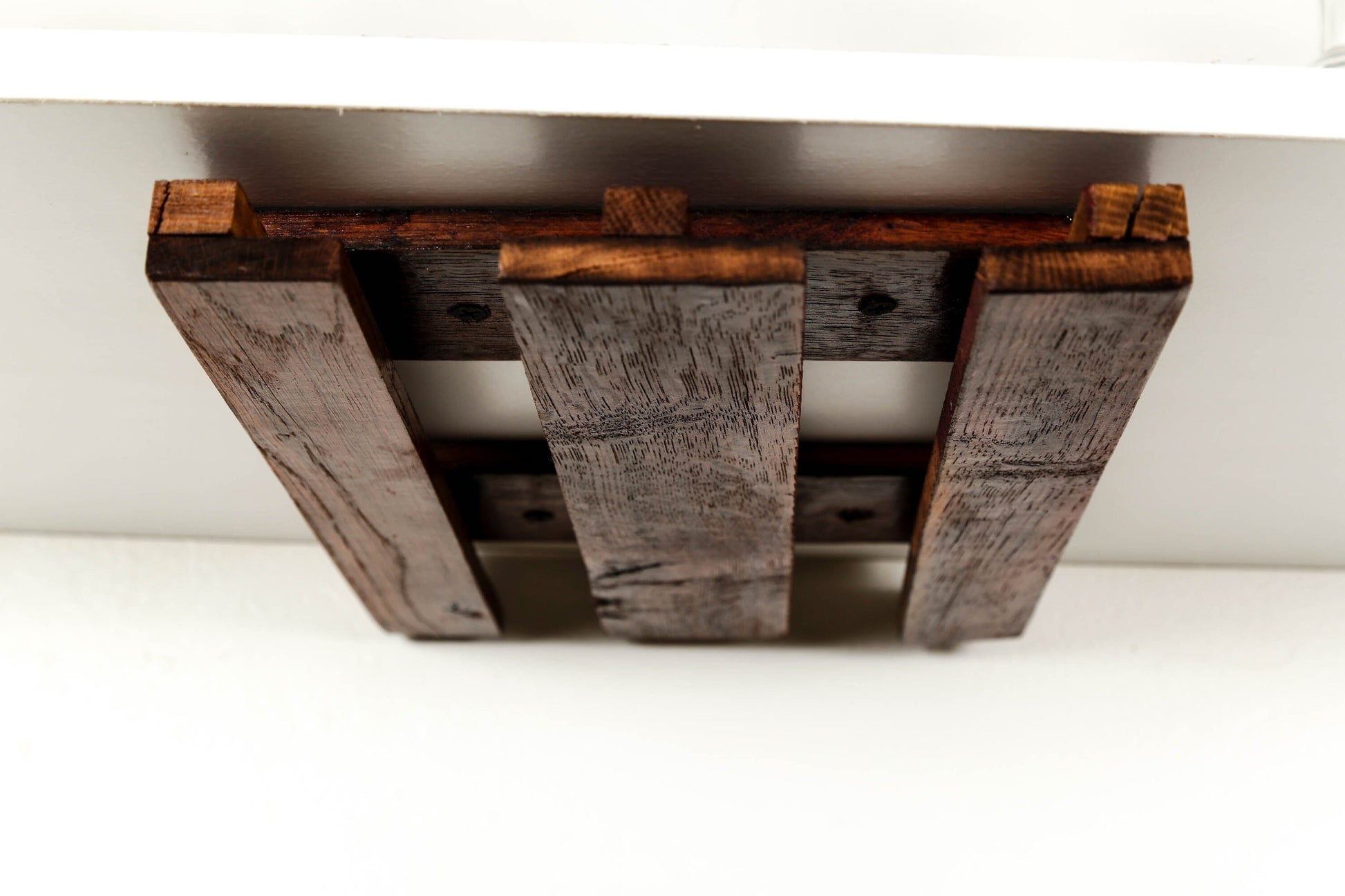 Under Counter Wine Glass Holder - Komori - Made from retired California wine barrels. 100% Recycled!