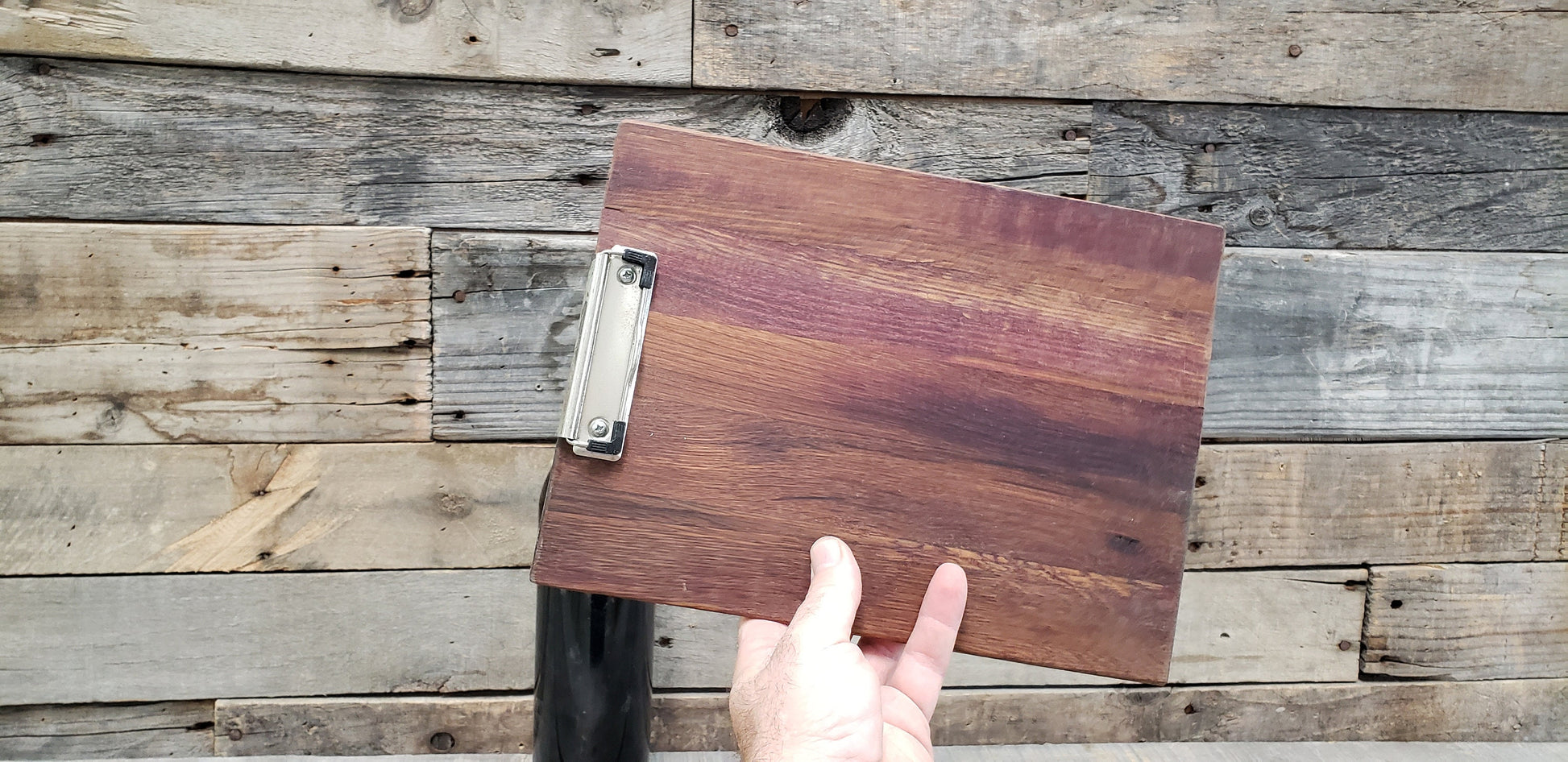 SALE Wine Barrel Clip Board 0002 Made from reclaimed CA wine barrels - 100% Recycled!