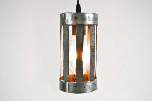 Wine Barrel Ring Pendant Light - Mini Valec - Made from retired CA wine barrel rings. 100% Recycled!