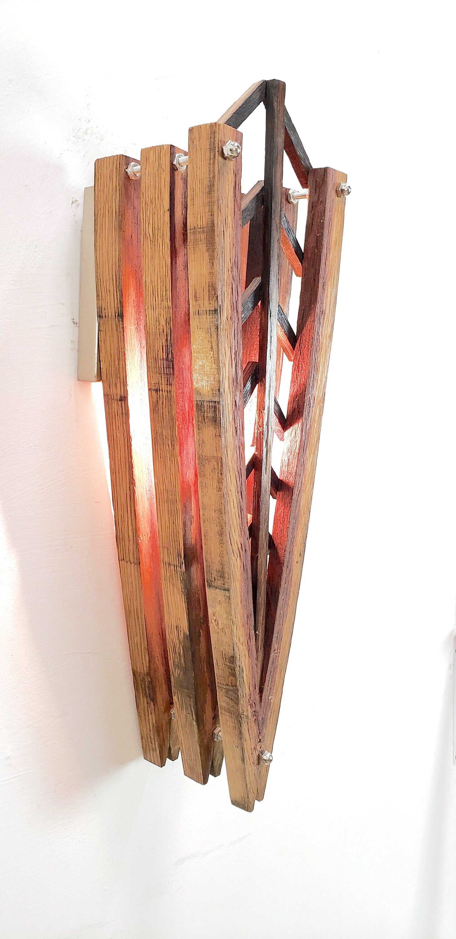 Wine Barrel Wall Sconce - Musim - Made from retired California wine barrels - 100% Recycled!