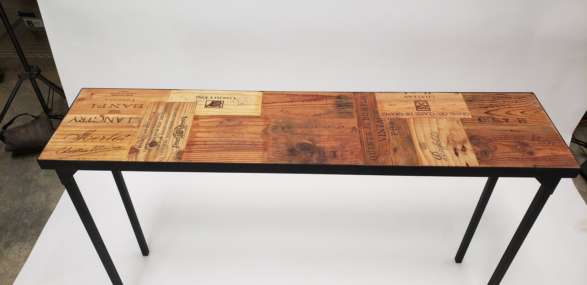 Wine Barrel Entry or Sofa Table - Besta - Made from reclaimed wine barrels and wine crates. 100% Recycled!