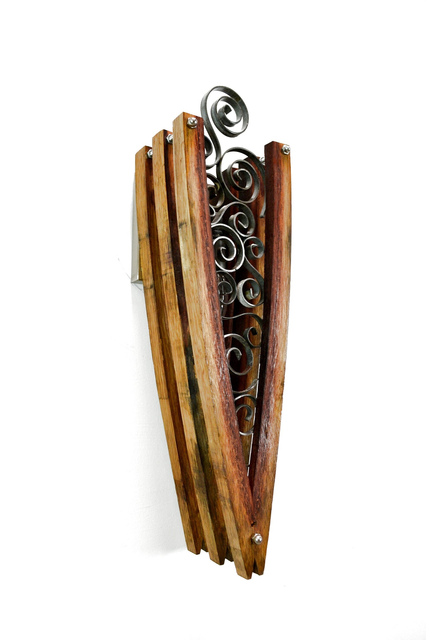 Wine Barrel Wall Sconce - Kirimito - Made from retired California wine barrels 100% Recycled!