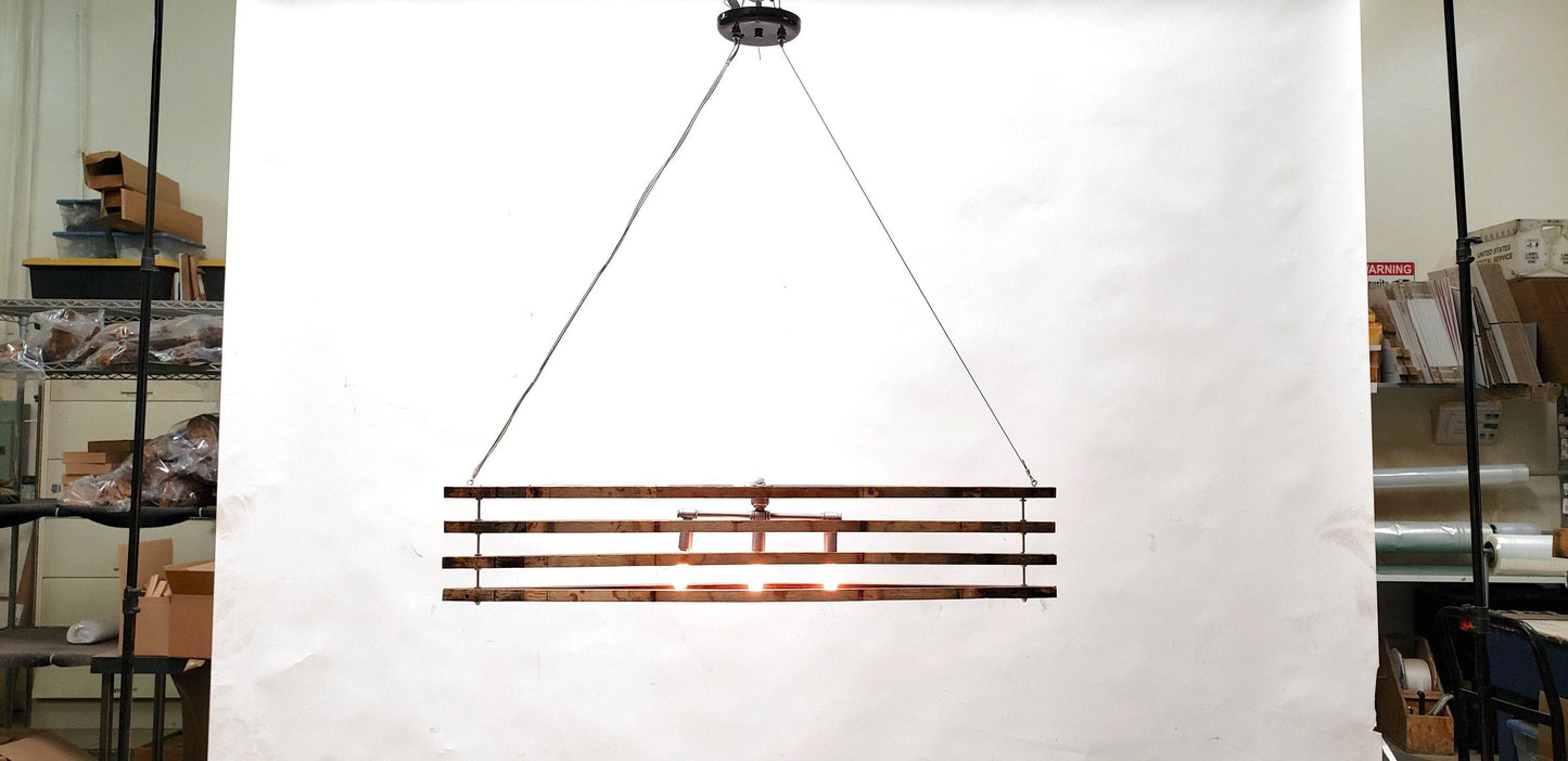 Wine Barrel Stave Chandelier - Zie - Made from retired California wine barrels. 100% Recycled!