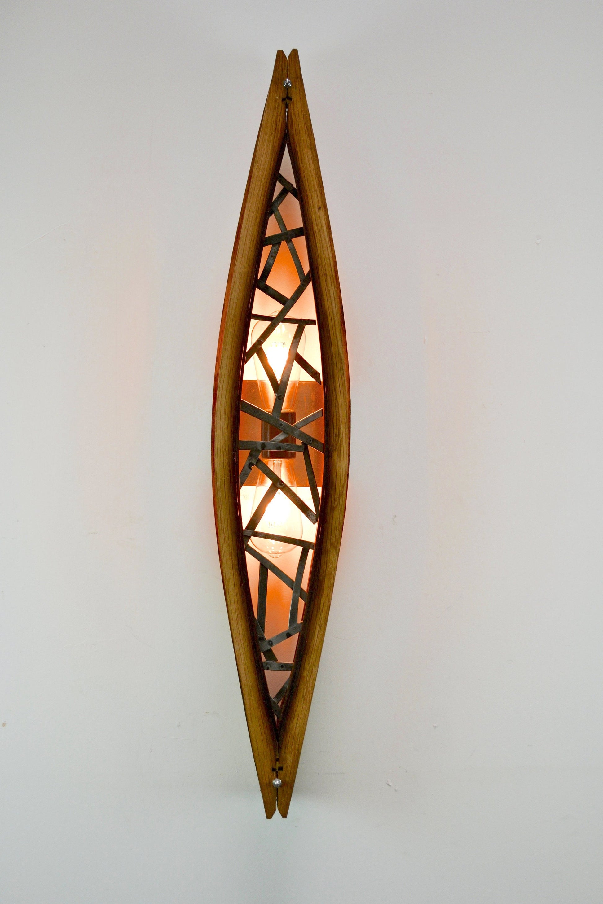 Wine Barrel Wall Sconce - Rawak - Made from retired California wine barrels 100% Recycled!