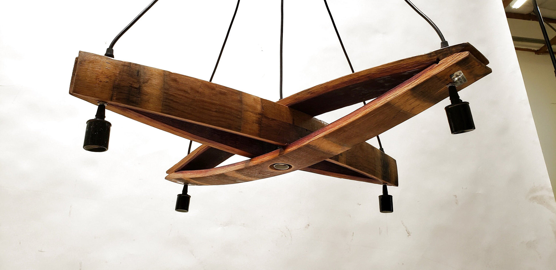 Wine Barrel Stave Chandelier - Kuvu - Made from reclaimed California wine barrels. 100% Recycled!