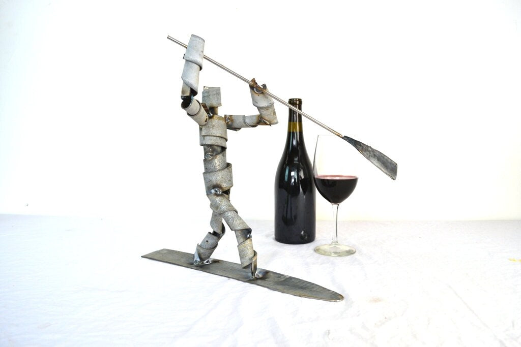 Stand Up Paddle Board Wine Bot - Surf's Up - Made from retired Napa Wine Barrel Rings. 100% Recycled!