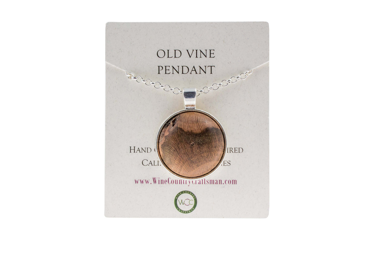 Old Grapevine Pendant - Sincerely - Made from California Retired Grape Vines