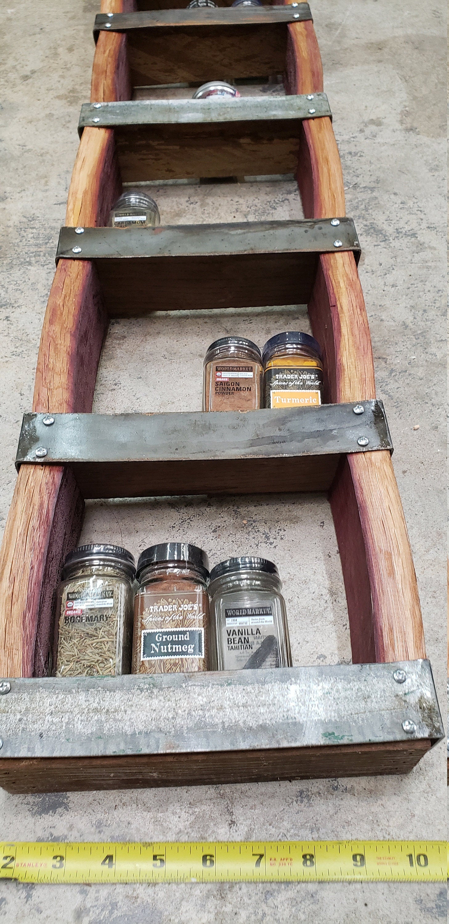 Wine Barrel Spice Rack Coriander Made from retired California