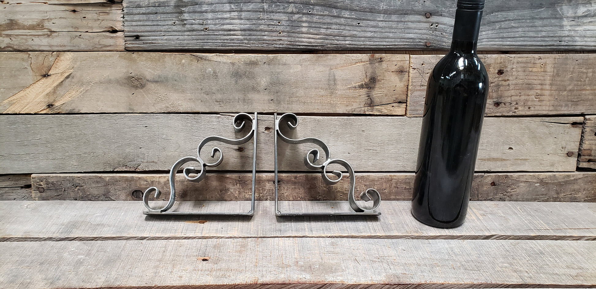 Wine Barrel Wall Brackets - Fassstahl - made from retired wine barrel rings 100% Recycled!