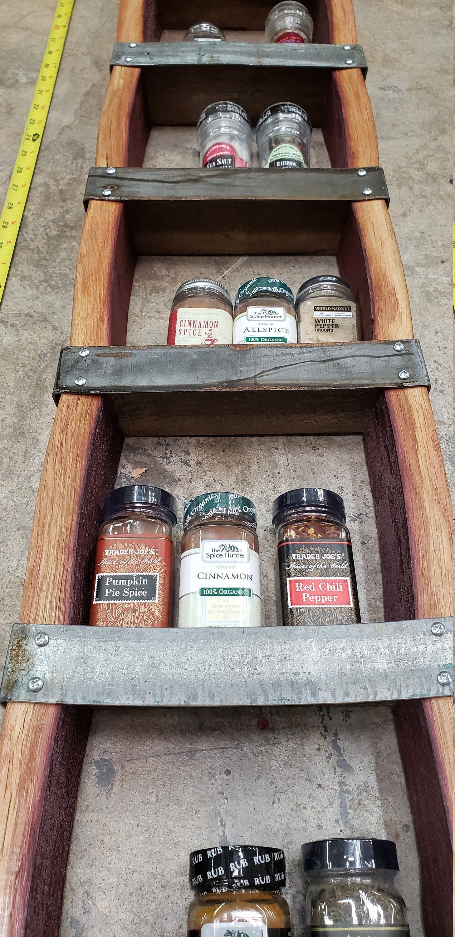 Wine Barrel Spice Rack Coriander Made from retired California wine barrels. 100 Recycled