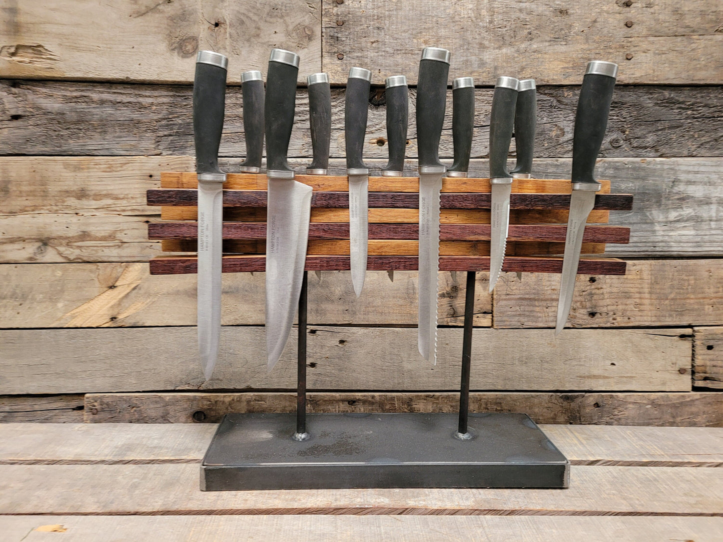 Wine Barrel Magnetic Knife Rack - Osto 2 - Made from retired Napa wine barrels. 100% Recycled!