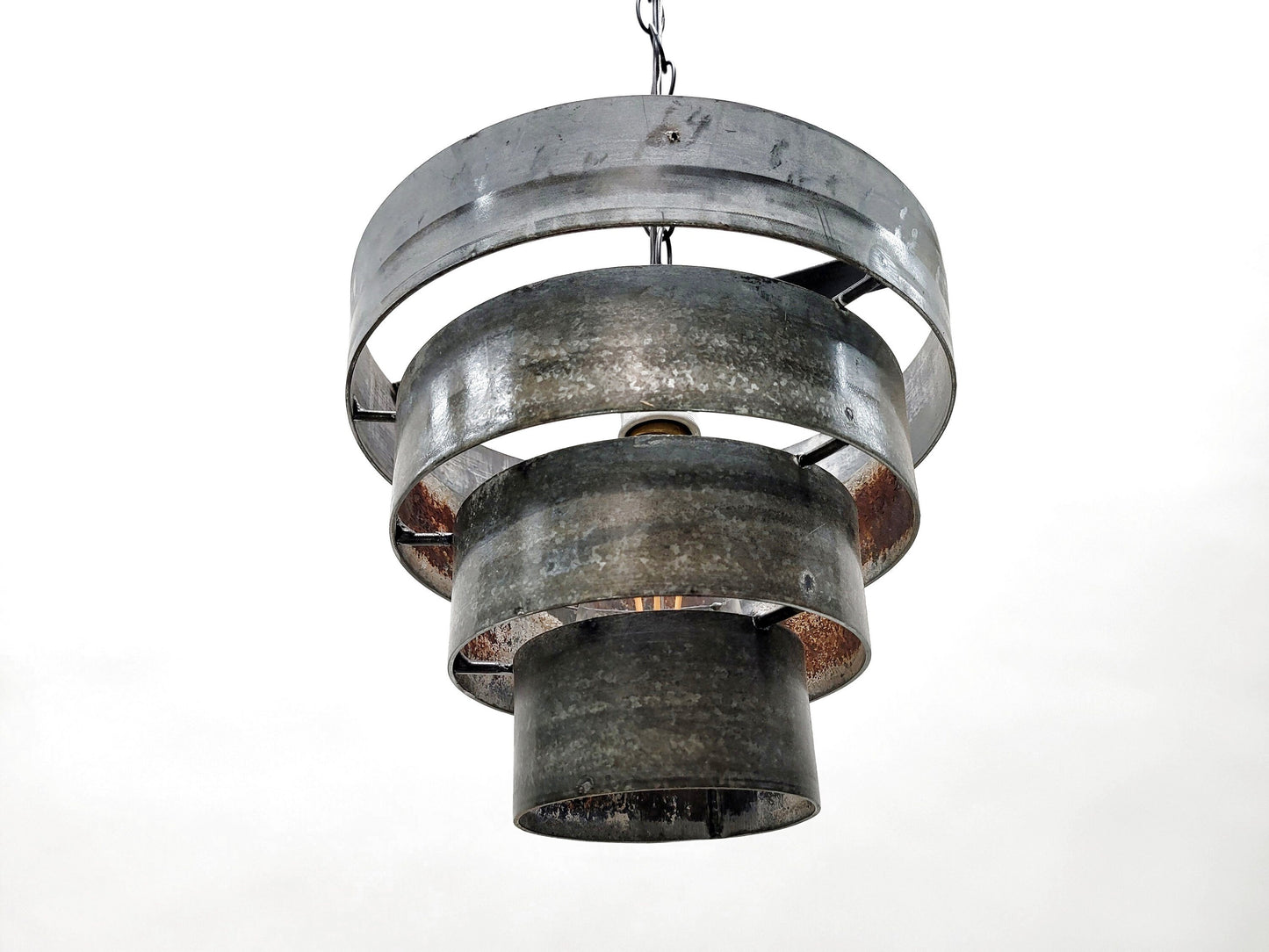 Wine Barrel Ring Pendant Light - Kotar - Made from Retired California wine barrel rings 100% Recycled!