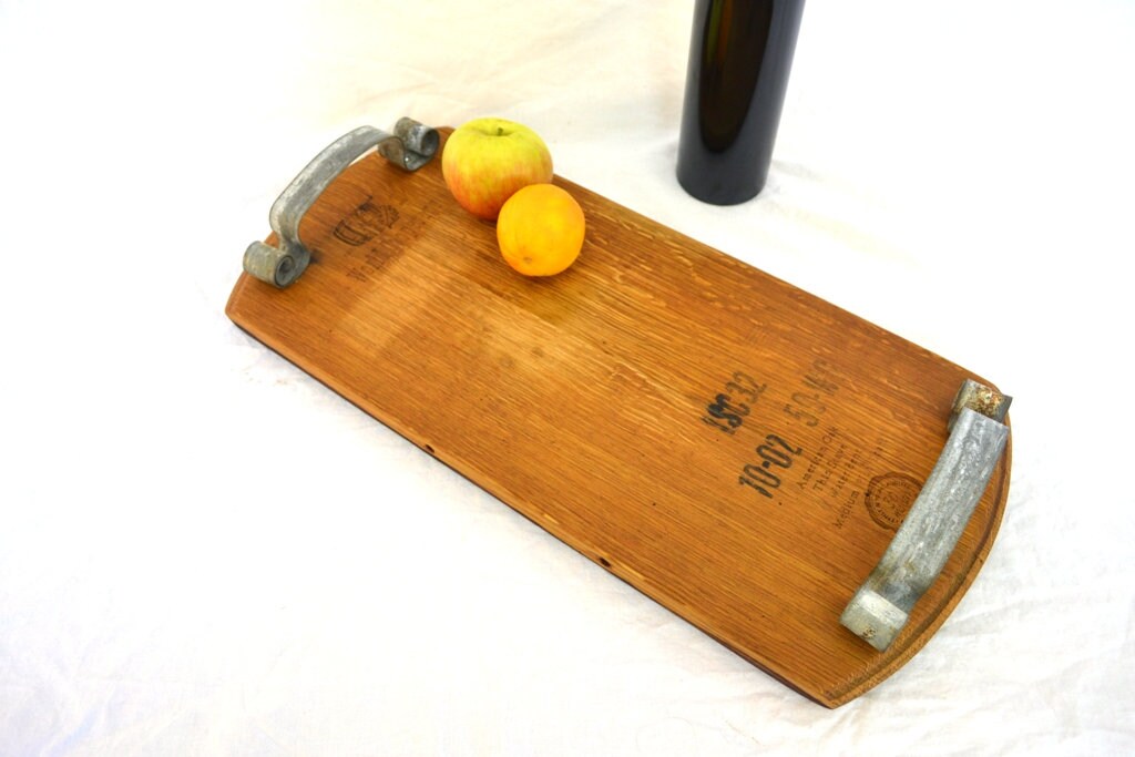 Barrel Head Charcuterie Tray - Frammenti - Made from retired California wine barrels. 100% Recycled!