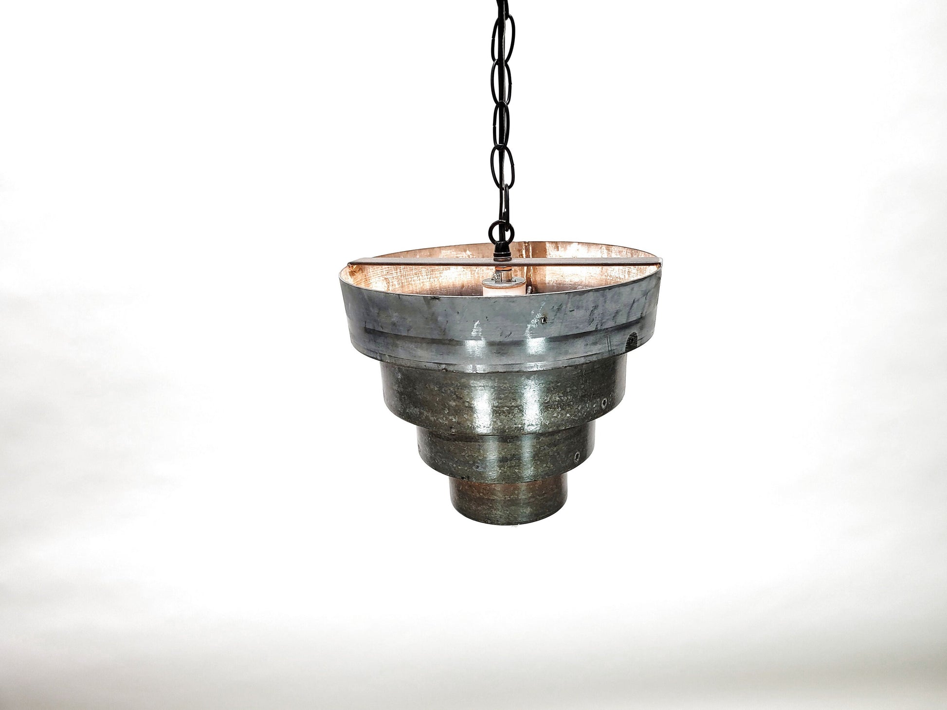 Wine Barrel Ring Pendant Light - Kotar - Made from Retired California wine barrel rings 100% Recycled!