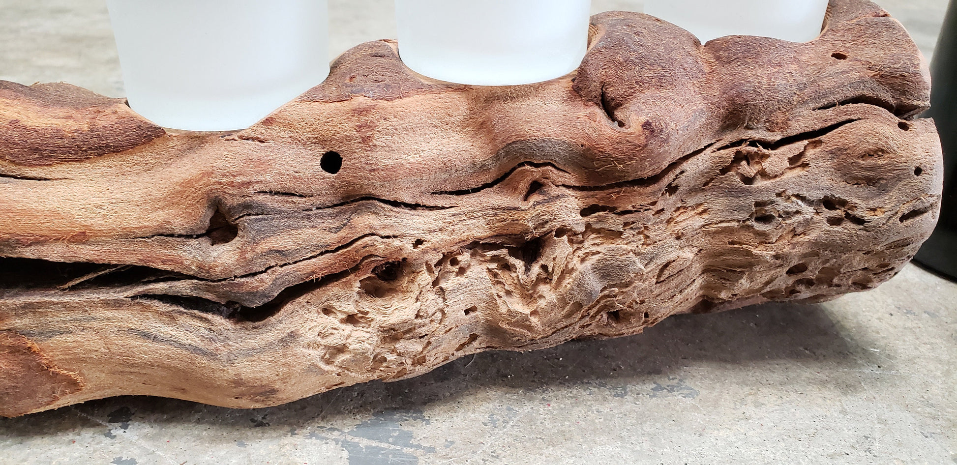 Grapevine Candle Holder 0502 Retired Justin Winery California Cabernet grape vine wood. 100% Recycled!