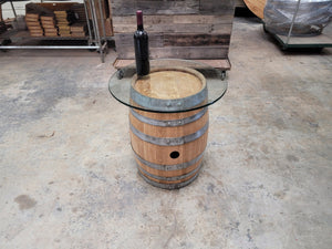 Mini Wine Barrel Side Table made from retired Napa wine barrels 100121-56. 100% Recycled!