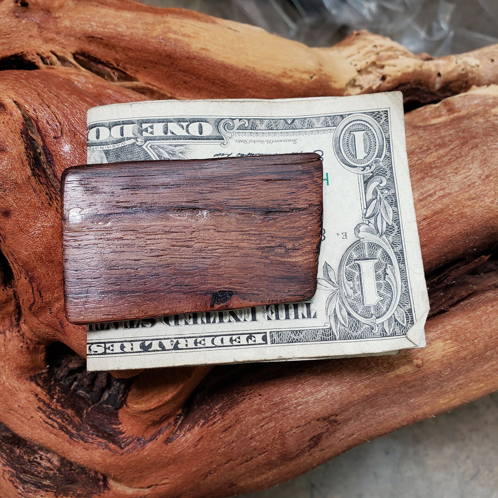 Grapevine Money Clip Made from Retired Cabernet California Grape Vines. 102621-08 100% Recycled!