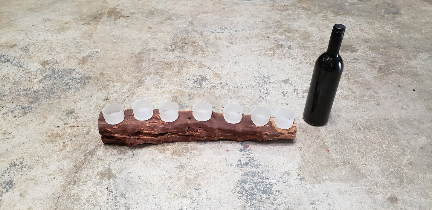 Grapevine Candle Holder 0502 Retired Justin Winery California Cabernet grape vine wood. 100% Recycled!