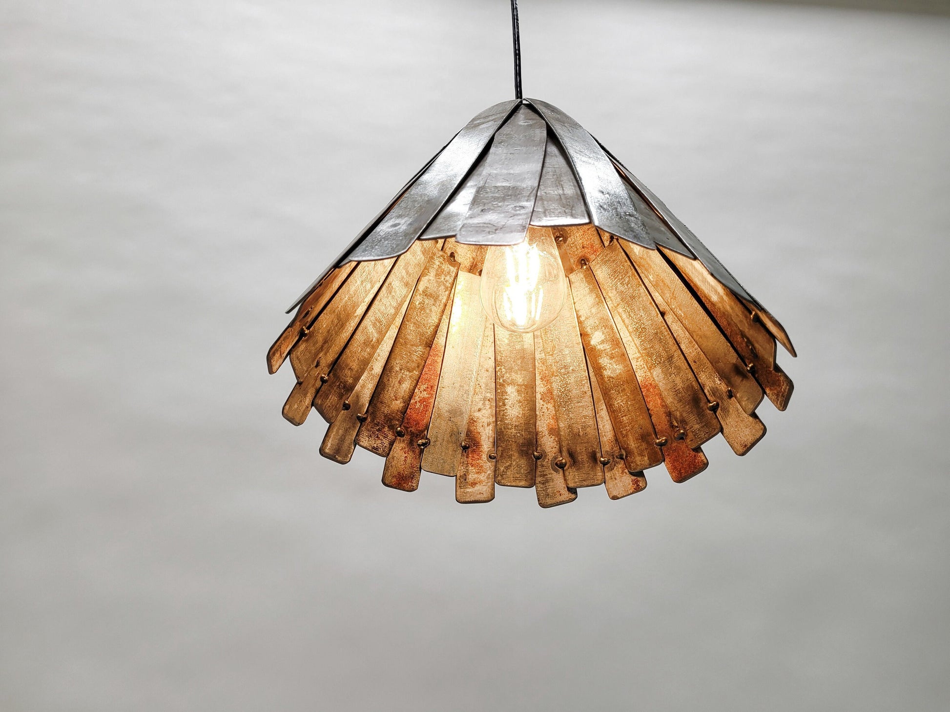 Wine Barrel Ring Pendant Light - Yivli - Made from retired California wine barrel rings. 100% Recycled!