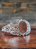 Old Vine Grapevines Fancy Silver Cuff Bracelet "Bauda" made from retired 101 year old Napa Grapevines!