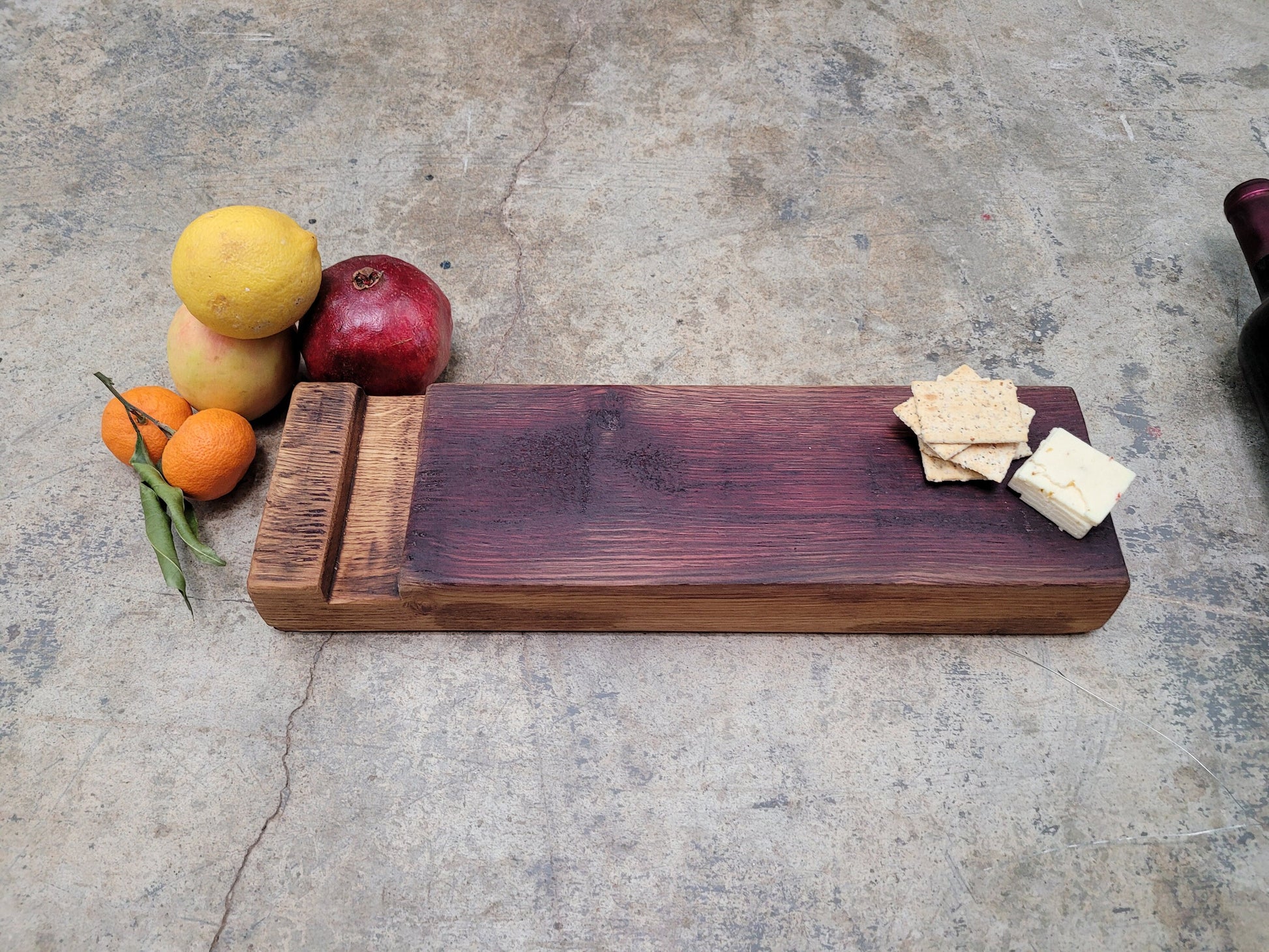 Wine Barrel Cutting Board Made from huge retired California wine barrels - 100% Recycled + Ready to Ship! 112621-9
