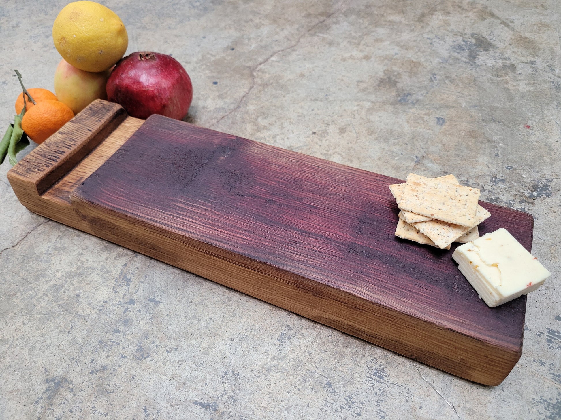 Wine Barrel Cutting Board Made from huge retired California wine barrels - 100% Recycled + Ready to Ship! 112621-9