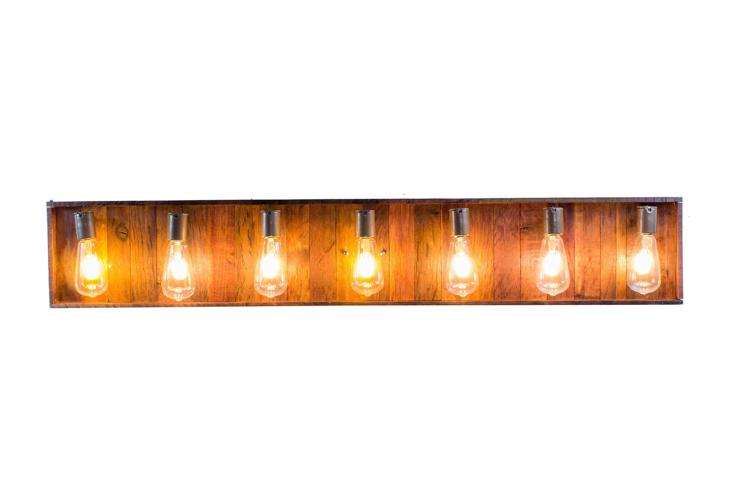 Wine Barrel Wood Vanity Light - Aquila Extended - Made from retired California wine barrels. 100% Recycled!